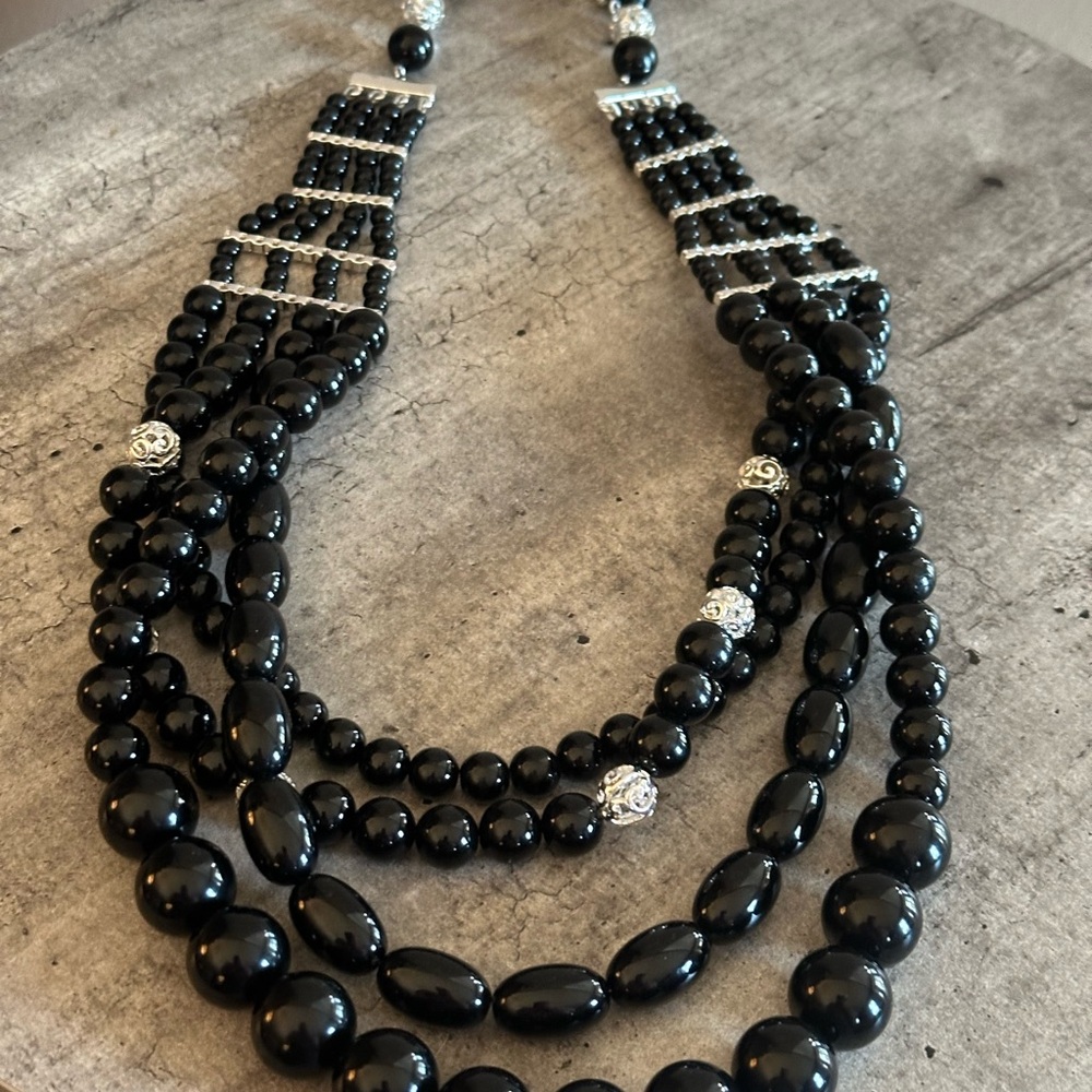 Joan Rivers Private Collection Elegant Black Beaded Necklace